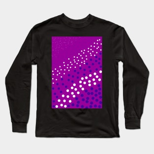 Cheerful Dots - Purple and White Long Sleeve T-Shirt